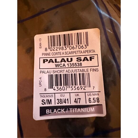 Cressi Palau SAF, Black, men’s size 6-8 snorkeling fins - Picture 7 of 7